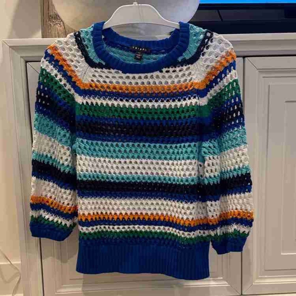 Zara Multicolor Striped Knit Sweater